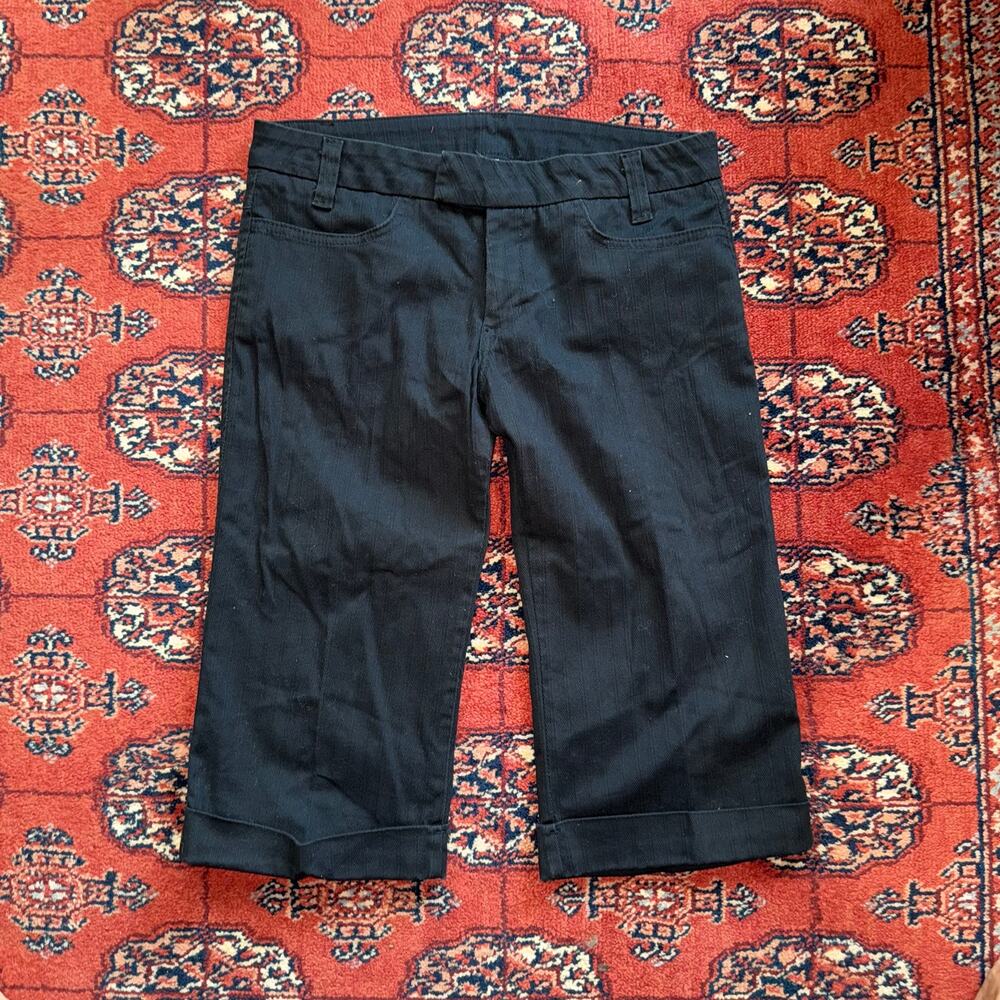 Lux Urban Outfitters 7 Black Short Cropped Pants Stretch Cotton